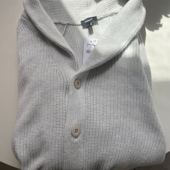 Cotton Shawl Neck Cardigan | NWT | Size Large - Picture 3 of 4